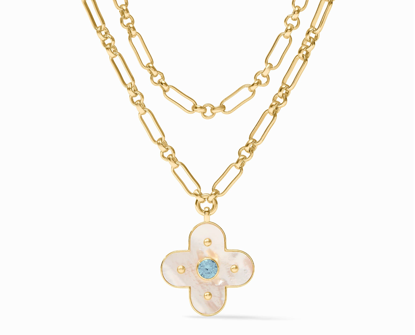 Colette Statement Necklace - Chalcedony Blue