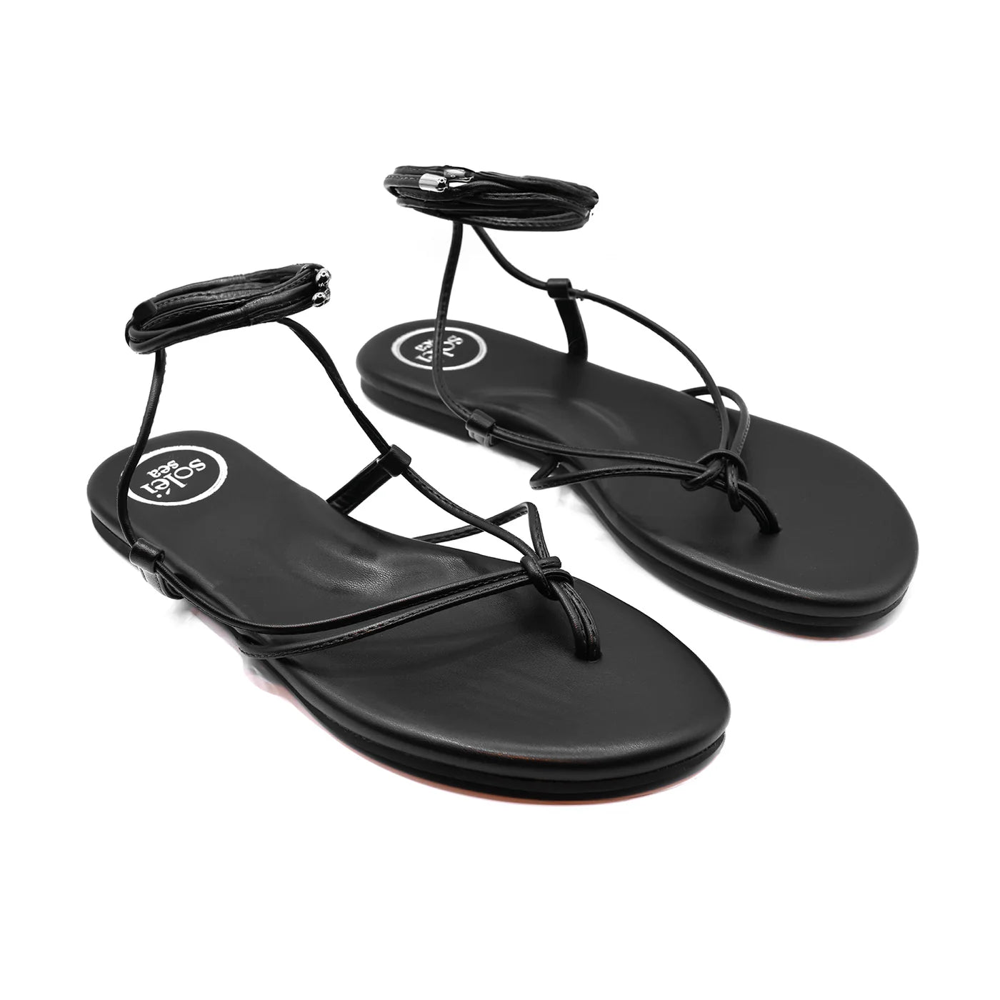 Angie Anklewrap Sandal - Black