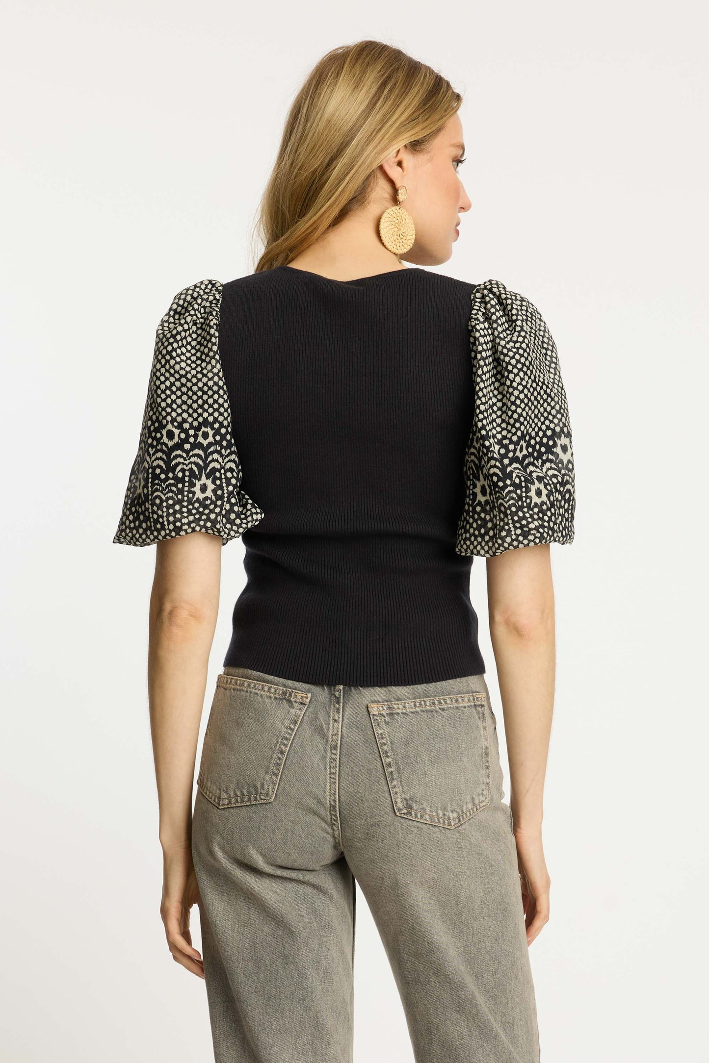 Andrea Top in Indigo Dot