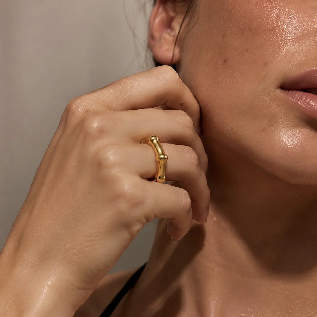 Calypso Bamboo Ring - Gold - 7
