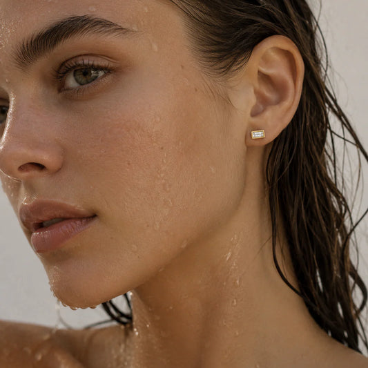 Bardot Baguette Earring - Gold