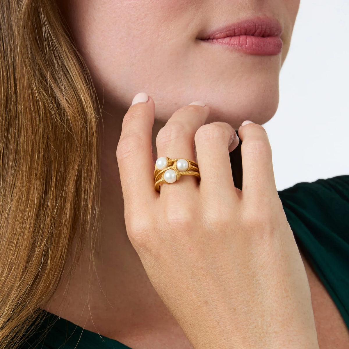 Calypso Trio Ring - Pearl