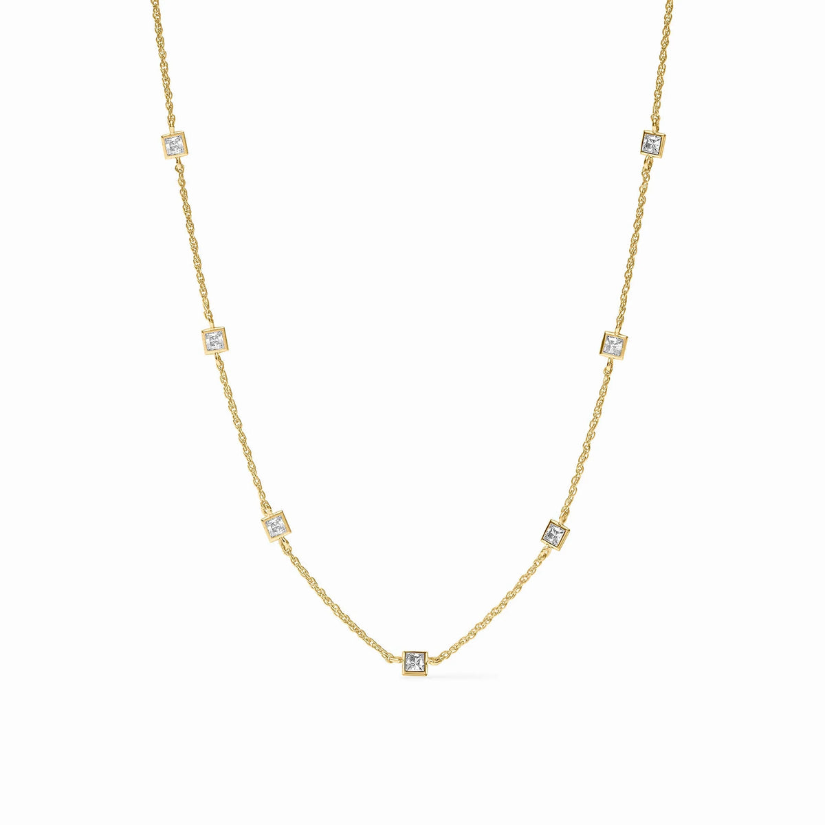 Jolie Delicate Station Necklace - CZ