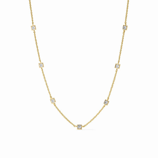 Jolie Delicate Station Necklace - CZ