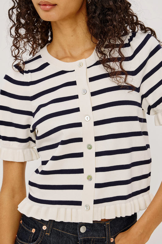 Lora Sweater - Navy Stripe
