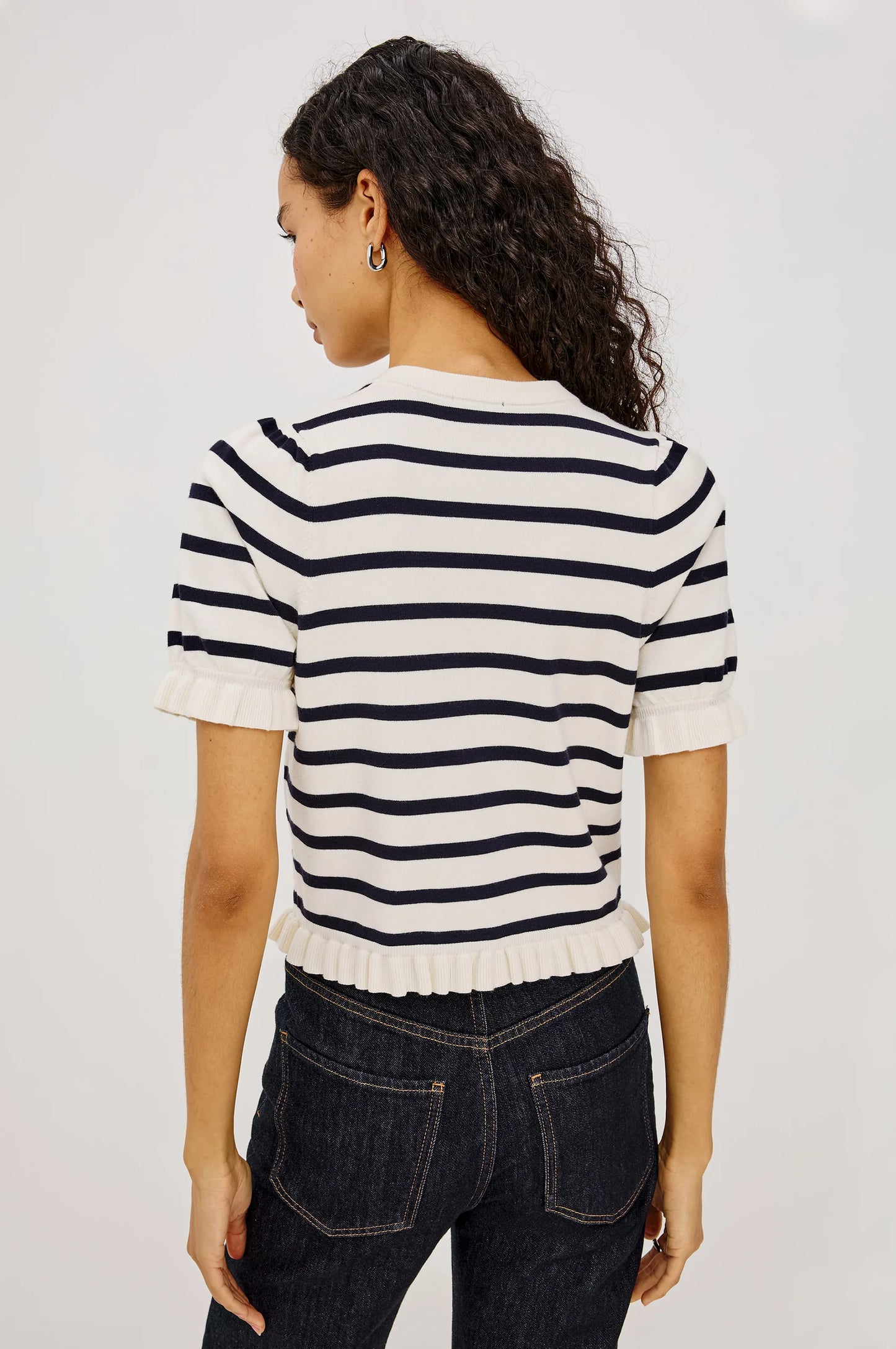 Lora Sweater - Navy Stripe