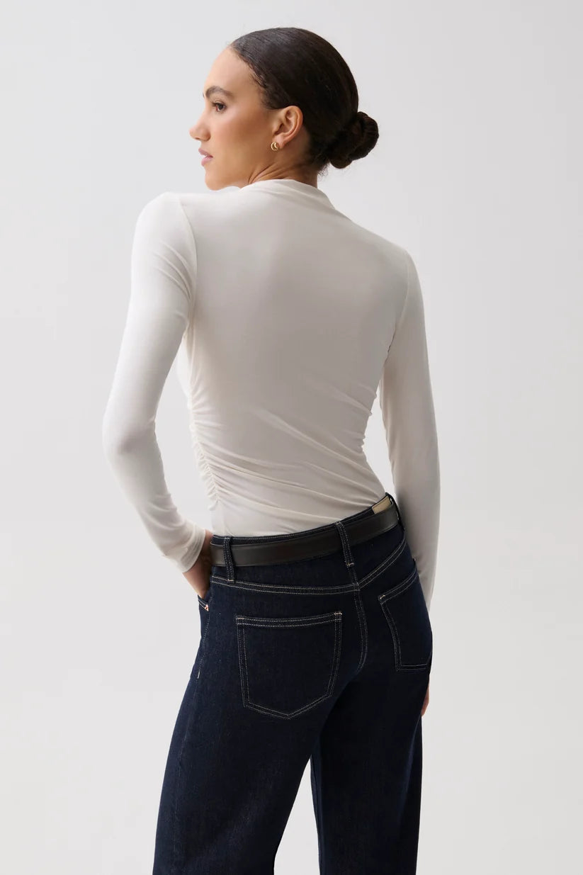 Nathalia Long Sleeve Tee - Soft White