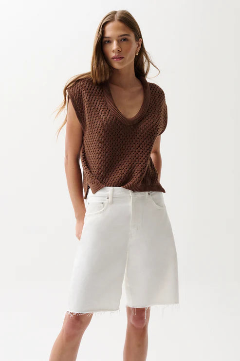 Beck Cropped Sweater - Java