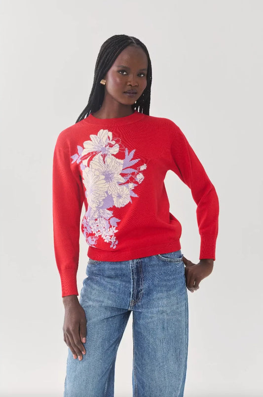 Reese Sweater - Red/Ivory