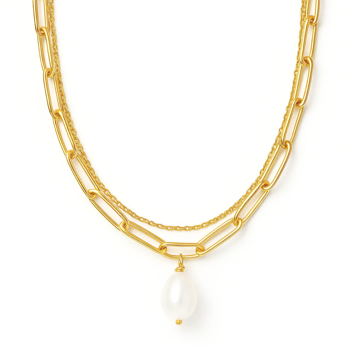 Renee Pearl Necklace - Gold