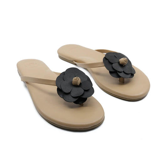 Valentina Sandal - Tan and Black