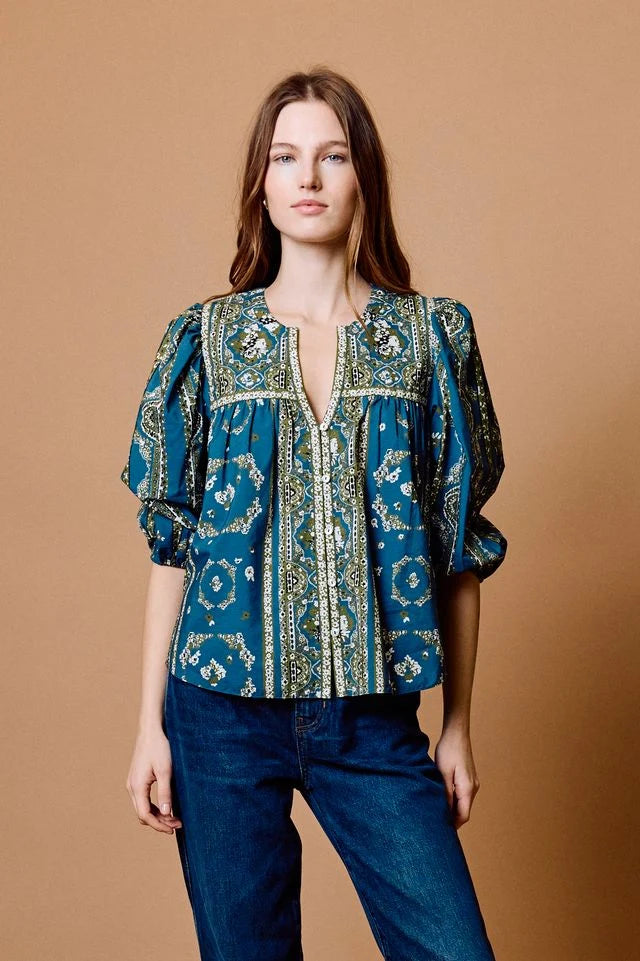 Imogen Top - Fioren Print