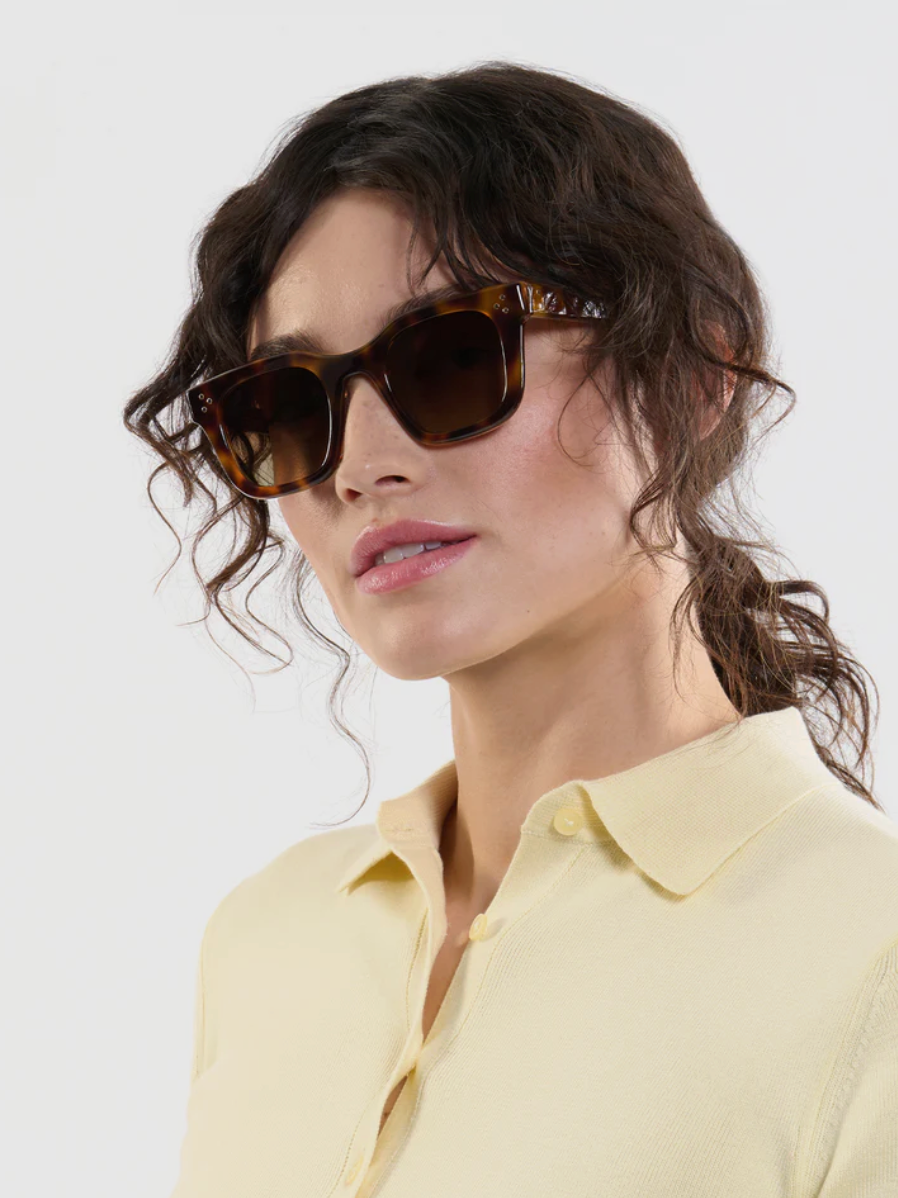 Celeste Sunglasses - Maple and Crystal Polarized