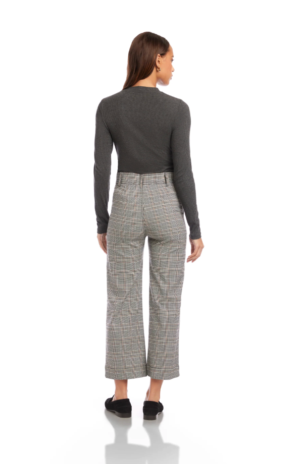 Rylee Crop Pants - Plaid