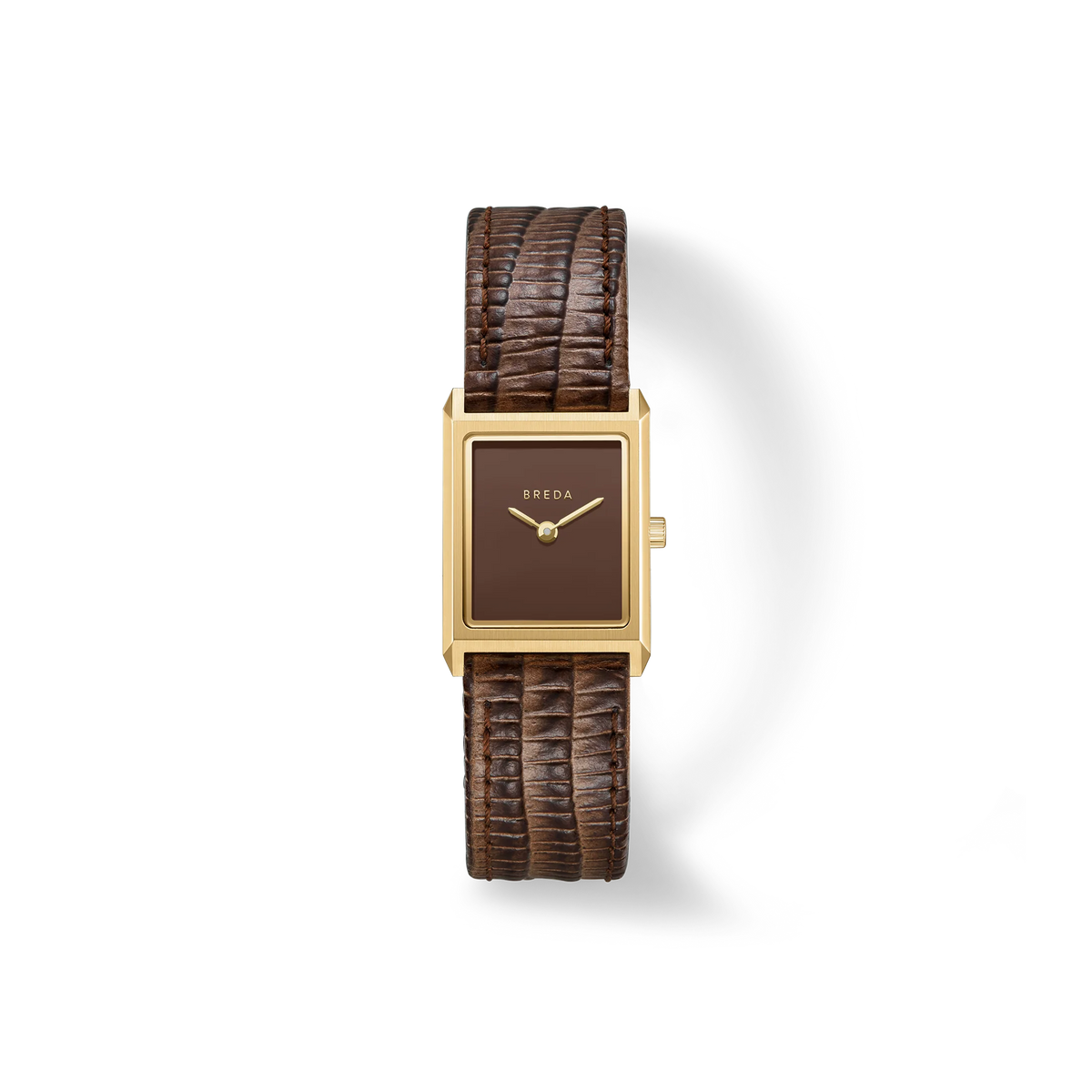 Virgil Embossed Lizard Watch - Brown