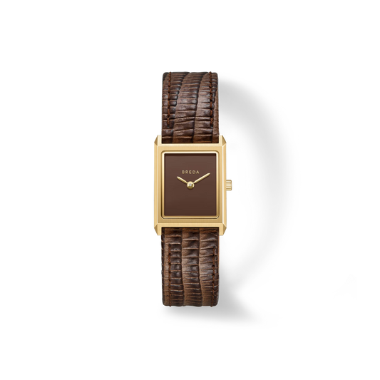 Virgil Embossed Lizard Watch - Brown