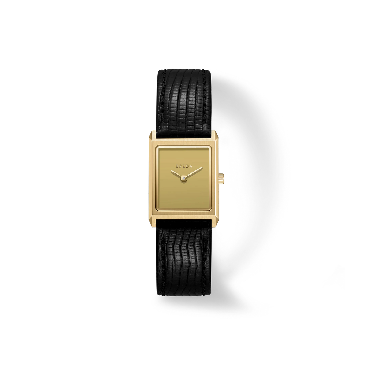 Virgil Embossed Lizard Watch - Black