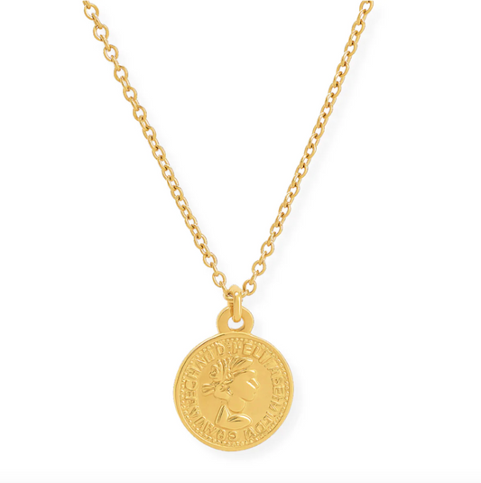 Vida Coin Pendant Necklace - Gold