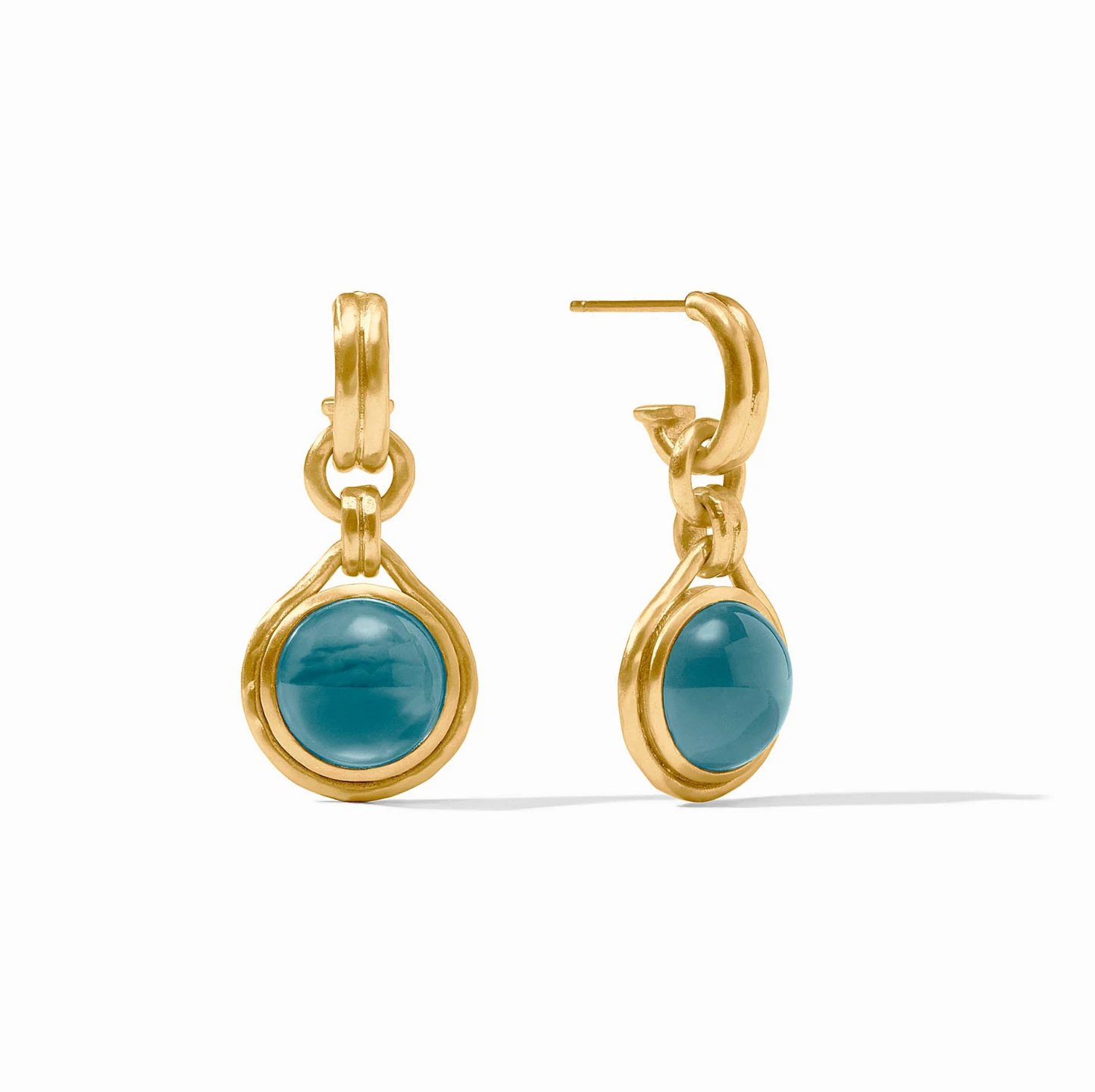 Solara Hoop and Charm Earring - Montana Blue