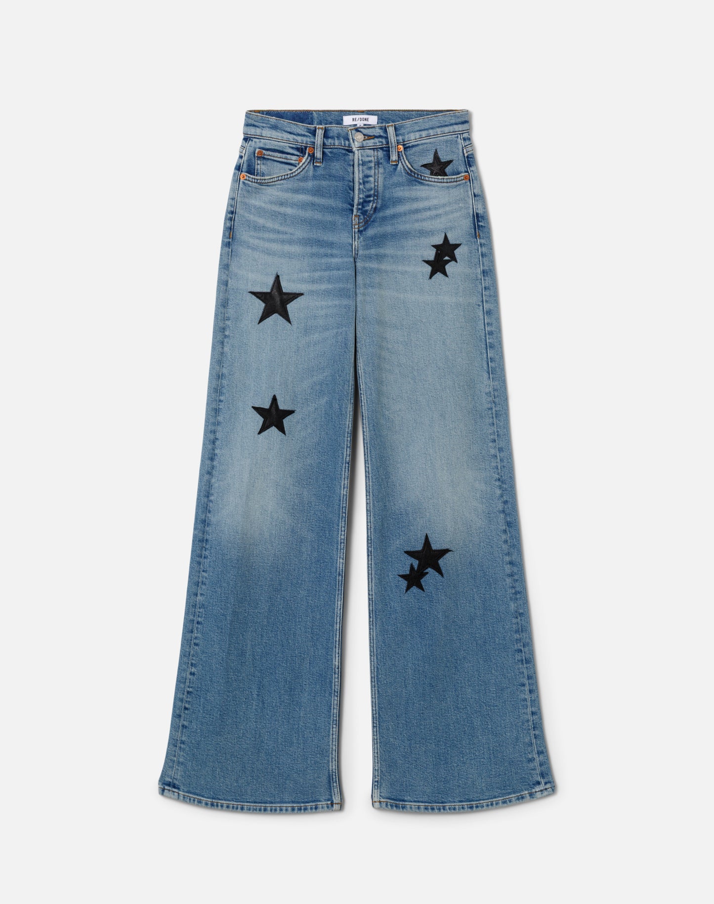 Mid Rise Wide Leg Jeans