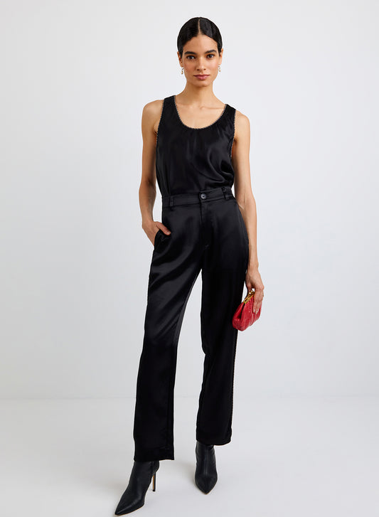 Trouser with Beaded Piping