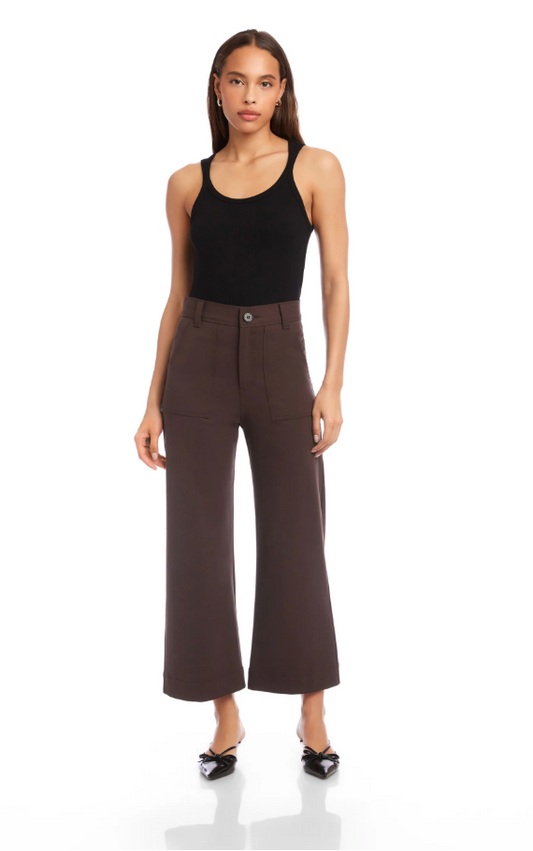 Rylee Crop Pants - Brown