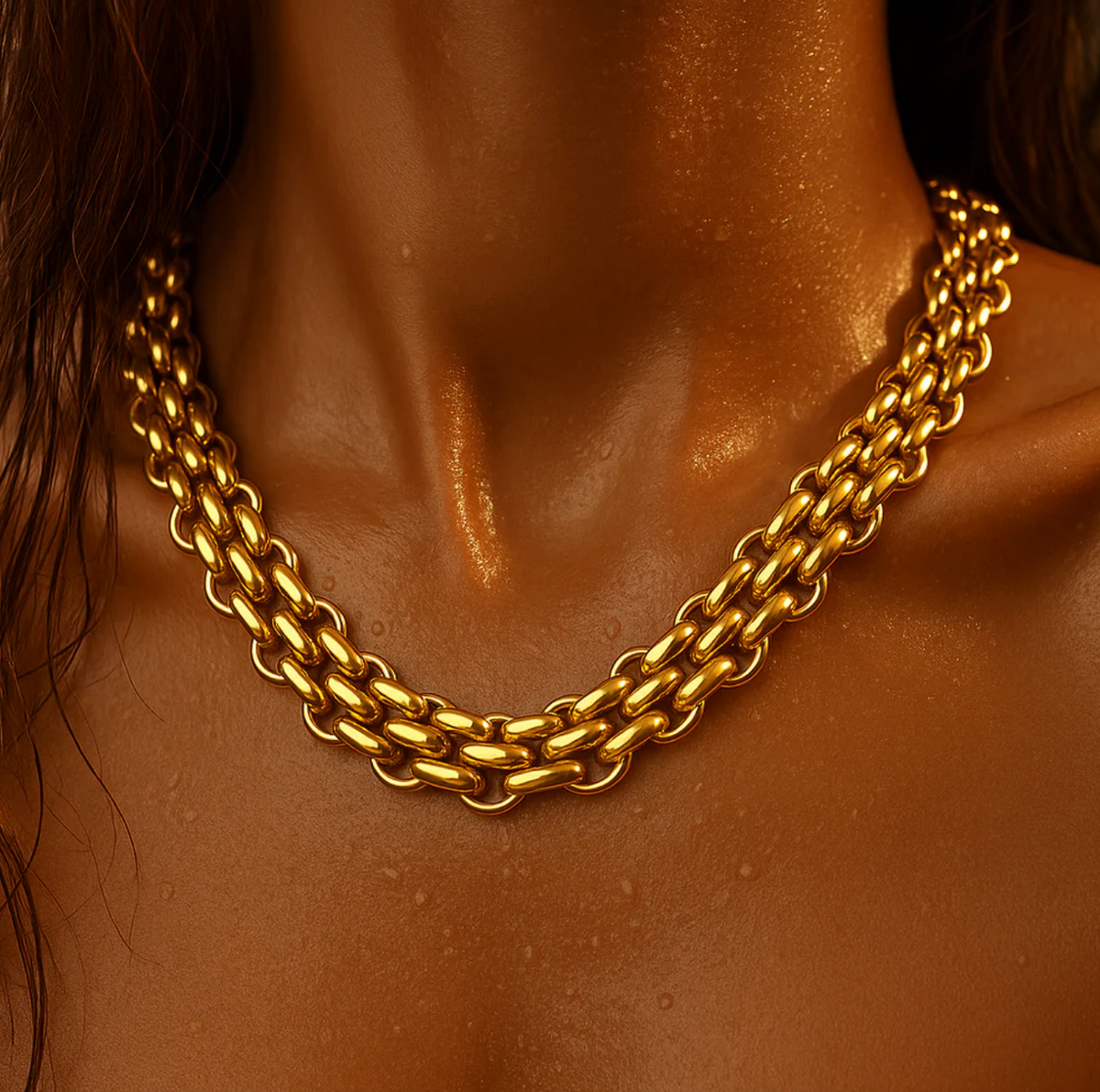 Rosalinda Chunky Necklace - Gold