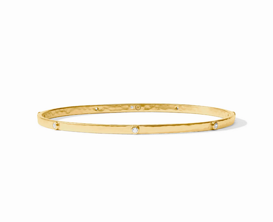 Crescent Stone Bangle - CZ - M