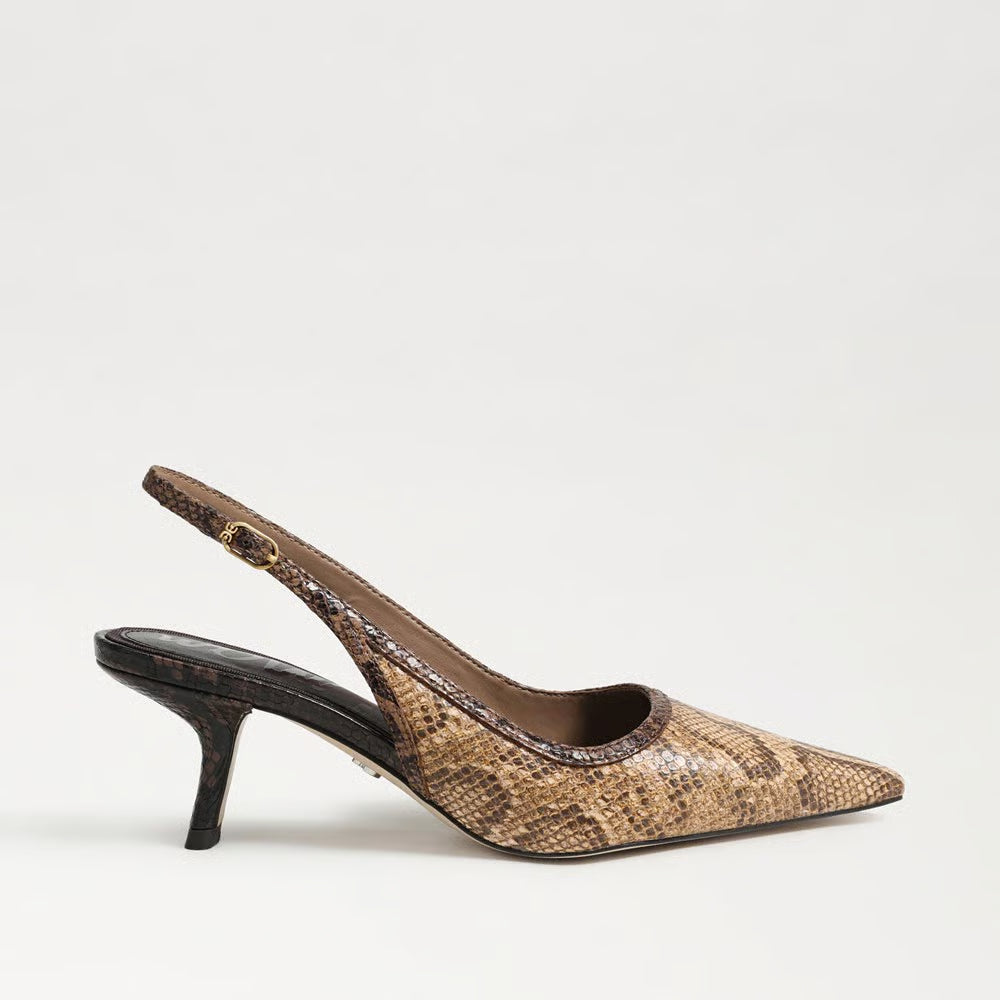 Bianka Sling Heel - Brown Multi Python