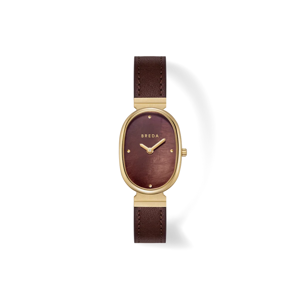 Jane Leather Watch - Gold/Brown