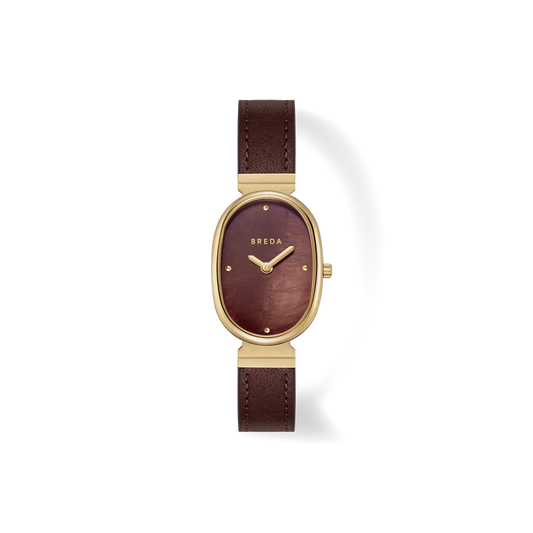 Jane Leather Watch - Gold/Brown