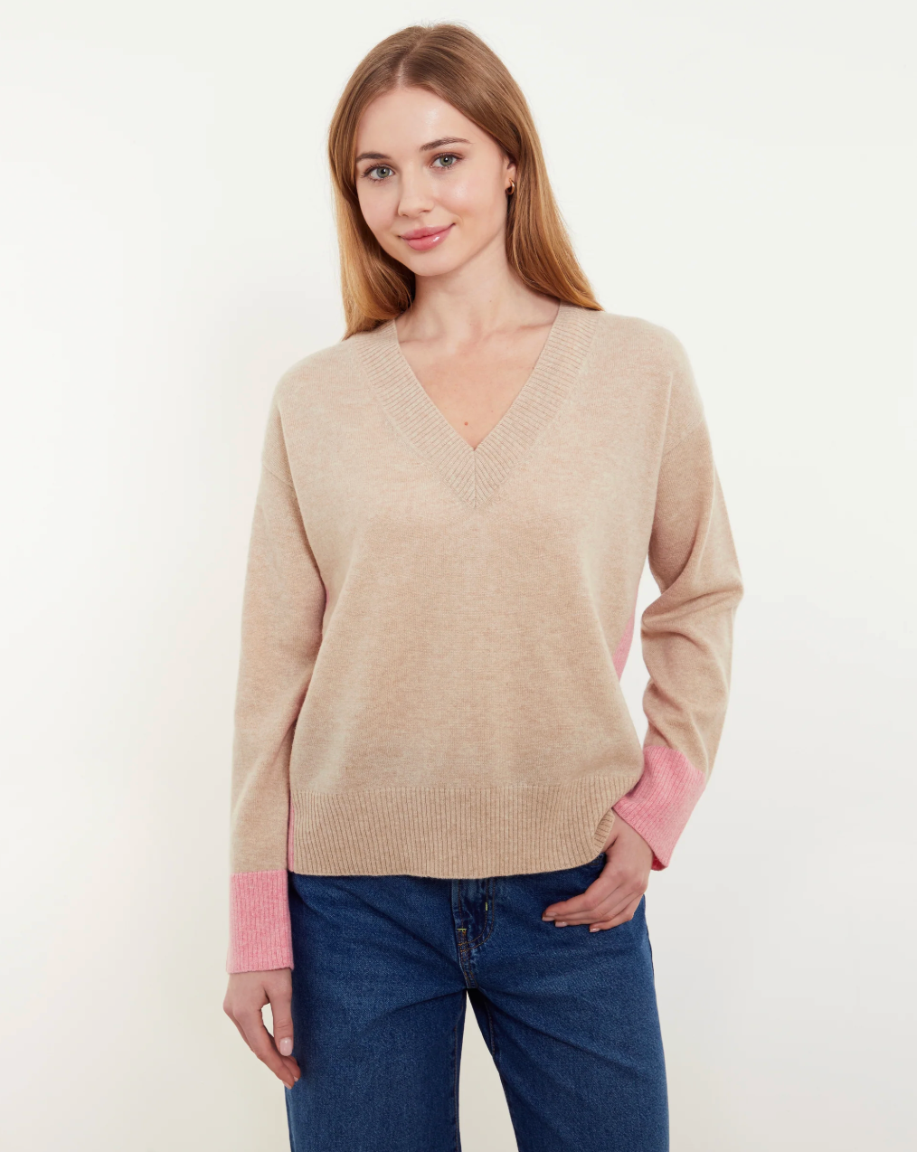 Beth Colorblock V-Neck