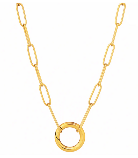 Margaret Paperclip Necklace - Gold