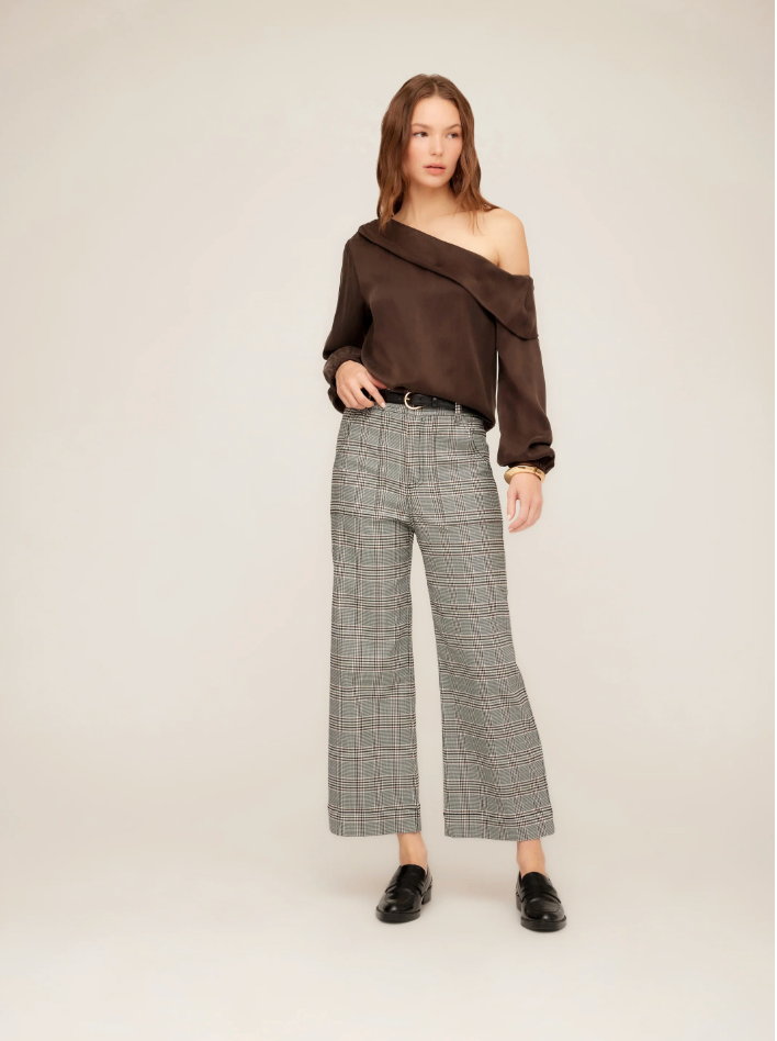 Rylee Crop Pants - Plaid
