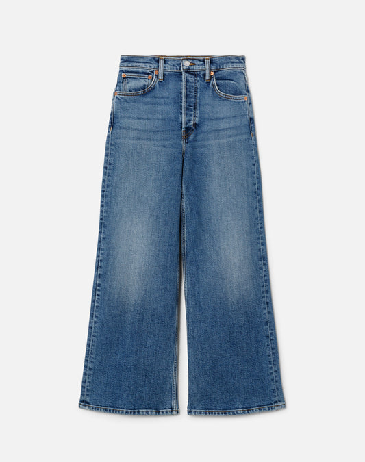 High Rise Wide Leg Crop Jeans