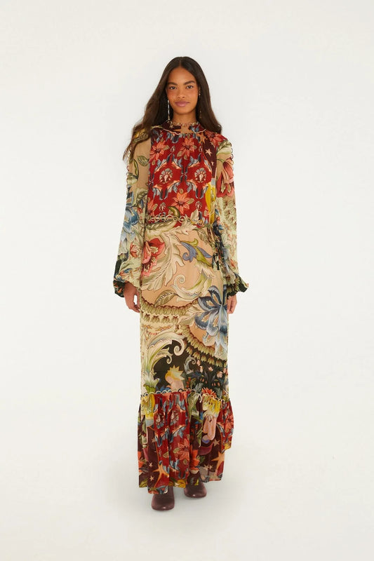 Lunar Boho Maxi Dress - Multicolor