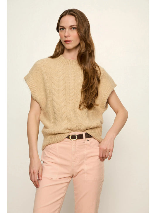 Cable Sweater Shell - Light Goldie