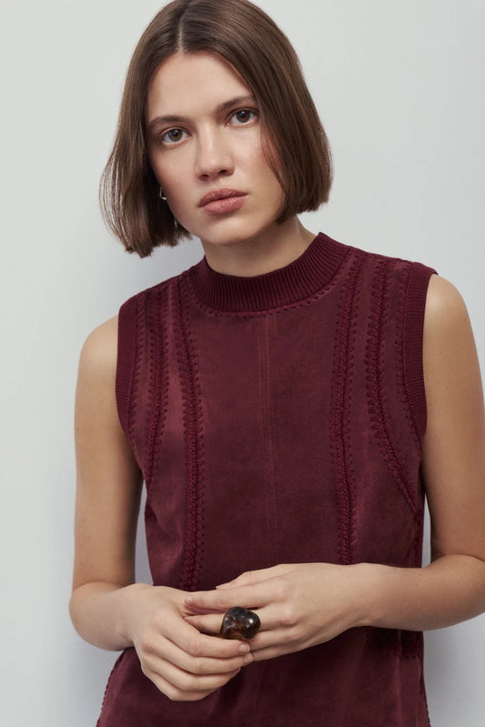 Solana Top - New Burgundy