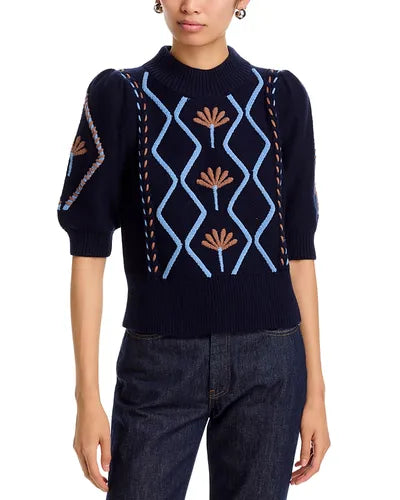 Addy Sweater - Floral Cables