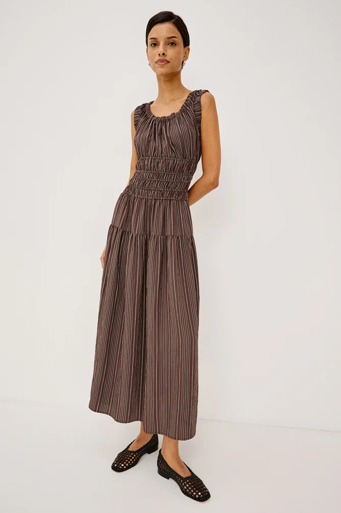 Anastasia Dress - Chicory Stripe